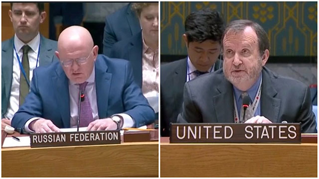 What did the US and Russian representatives say at the UN Security Council meeting?