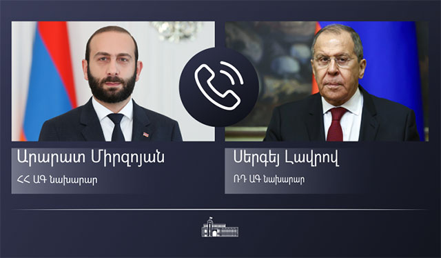 Ararat Mirzoyan held a phone conversation with Sergey Lavrov