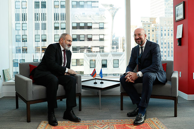 In a meeting with Charles Michel, Nikol Pashinyan emphasizes the need for addressed assessments over Azerbaijani aggression