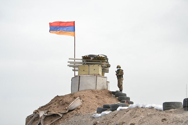 As of 11:10 p.m., the Armenian side has 1 killed in action and 2 wounded