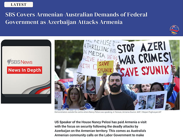 SBS Covers Armenian-Australian Demands of Federal Government as Azerbaijan Attacks Armenia