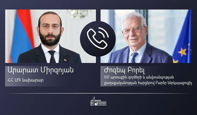 Mirzoyan and Borrell discussed issues related to the mandate, activities and location of the EU civilian mission
