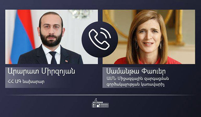 Mirzoyan presented to Samantha Power the details of the meeting with the Foreign Minister of Azerbaijan in Geneva