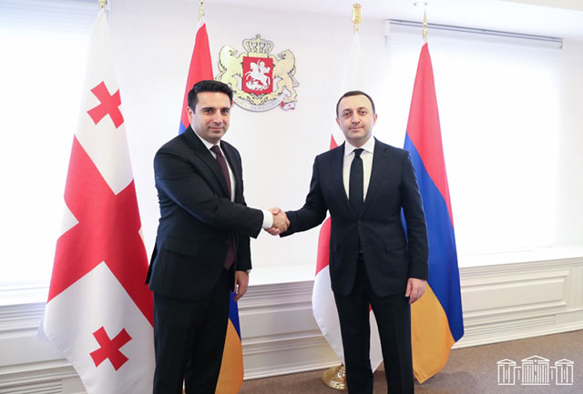 Alen Simonyan to the Prime Minister of Georgia: Armenia Highly Appreciates the Interest of Georgia Aimed at Preservation of Peace and Stability in the Region