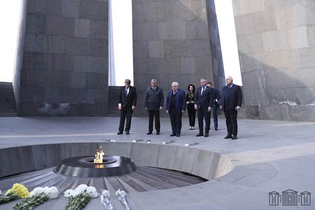 Deputies of RF Federal Assembly State Duma Visit Tsitsernakaberd Memorial Complex
