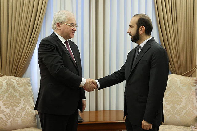 Ararat Mirzoyan and Igor Khovaev also exchanged views on the border delimitation process between Armenia and Azerbaijan
