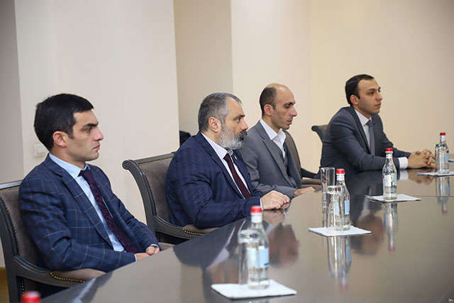 Meeting of Mnatsakan Safaryan and Vahe Gevorgyan with the delegation led by Davit Babayan