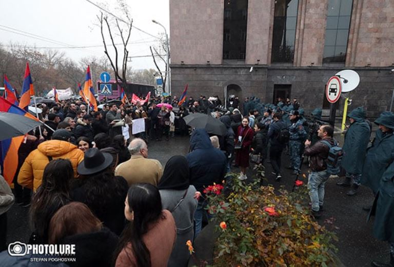“If our demands are not met immediately, we will demand the closure of the Russian Embassy in Armenia.” The protesters threatened to start a movement