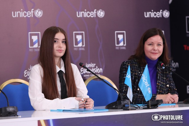 UNICEF appointed Malena, the winner of the “Junior Eurovision” song contest, as a national ambassador