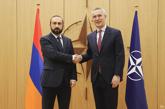 Ararat Mirzoyan briefed Jens Stoltenberg on current developments in the normalization process of Armenia-Turkey relations