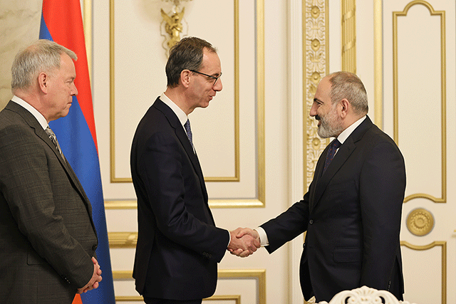Nikol Pashinyan and Stefano Tomat exchanged ideas on issues related to the EU civilian monitoring mission and the cooperation agenda