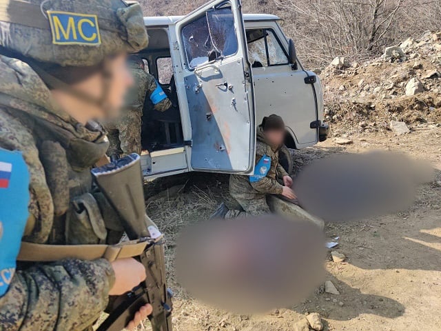 Servicemen of armed forces of Azerbaijan shot at car of law enforcement officers of Nagorno-Karabakh: Russian peacekeeping mission