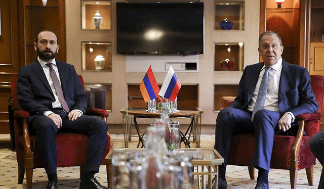 Mirzoyan and Lavrov discussed the situation in Nagorno-Karabakh resulting from the blockade of the Lachin corridor and disruption of electricity supply by Azerbaijan