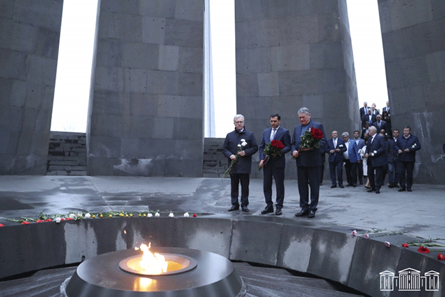 Delegation of RF Federal Assembly Visits Tsitsernakaberd Memorial Complex