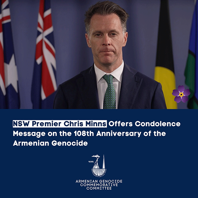NSW Premier Chris Minns Offers Condolence Message on the 108th Anniversary of the Armenian Genocide