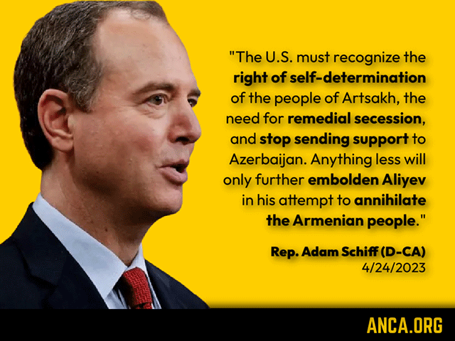 Schiff Resolution Calls for U.S. Recognition of Artsakh