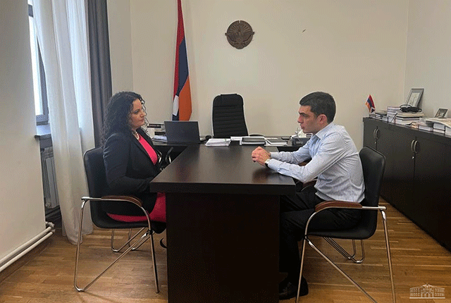 Sergey Ghazaryan Receives Philanthropist Anna Astvatsaturian-Turcotte