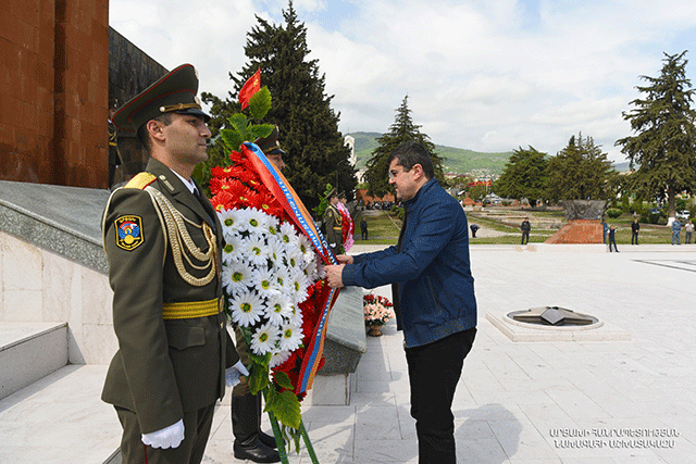 President Arayik Harutyunyan attended the Stepanakert Memorial Complex