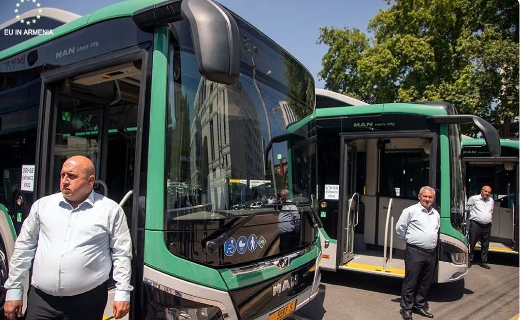 New low emission buses arrive in Yerevan with EU support