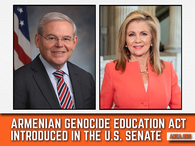 Senators Menendez and Blackburn Introduce Bipartisan Armenian Genocide Education Act