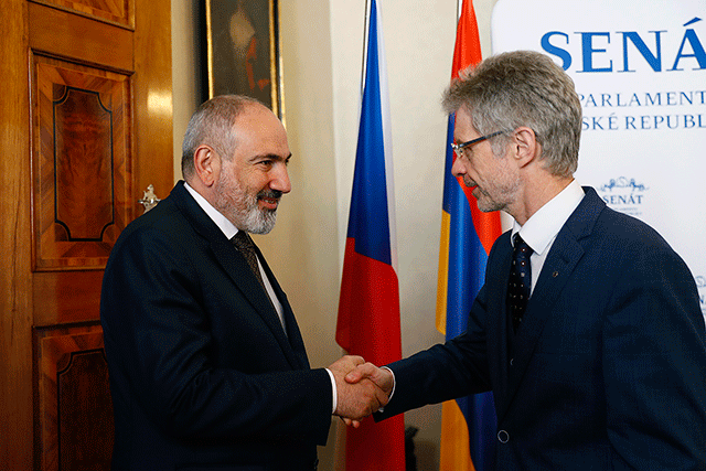 Pashinyan and Miloš Vistarčil emphasized the further expansion of cooperation between parliamentarians of the two countries