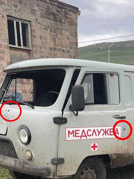 The shelling of an ambulance and medical personnel is a violation of international humanitarian law: Human Rights Defender