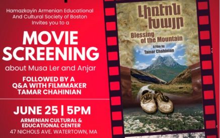 Boston Hamazkayin screening the documentary “Blessing of the Mountain”