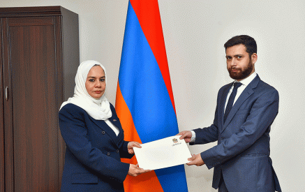 The newly appointed Аmbassador of the United Arab Emirates handed over a copy of credentials to the Deputy Foreign Minister of Armenia
