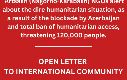 Open Letter of the Civil Society of Artsakh to the International Community due to the Ongoing Policy of Ethnic Cleansing and Genocide by Azerbaijan