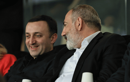 Nikol Pashinyan and Irakli Garibashvili are watching the final match of the youth football championship. (Photo series)