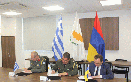 An annual program of trilateral defence collaboration was signed: Armenia-Greece-Cyprus trilateral defence consultations