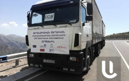 Another truck containing food sent from France joined the 21 trucks standing in Kornidzor