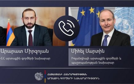 Phone conversation between Foreign Ministers of Armenia and Ireland: Mirzoyan emphasized that since June 15, Nagorno-Karabakh has been under a total blockade