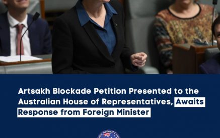Artsakh Blockade Petition Presented to Australian House of Representatives, Awaits Response from Foreign Minister
