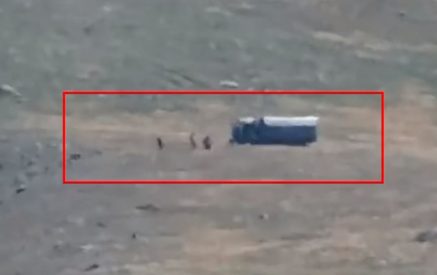 The video footage shows Azerbaijani soldiers detaining Armenian reservist