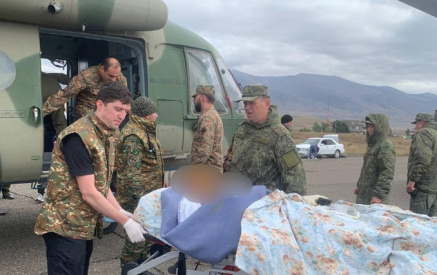 First patients injured in Stepanakert blast airlifted to Armenia