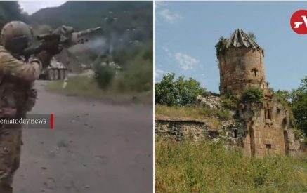 Azerbaijani servicemen fired in the direction of the Charektar Monastery