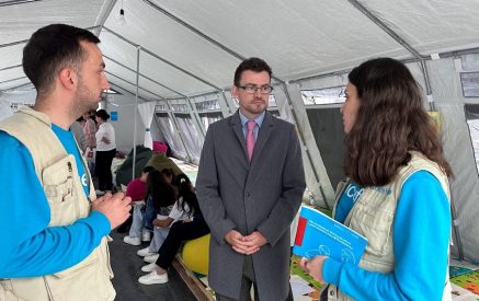 UK Ambassador to Armenia John Gallagher meets international organisations and displaced people in Goris