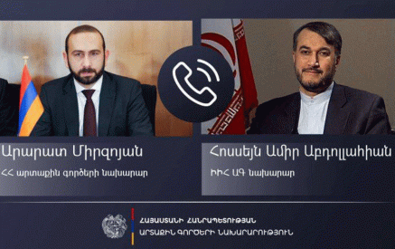 Ararat Mirzoyan and Hossein Amir-Abdollahian exchanged views on the current situation in the South Caucasus and the Middle East