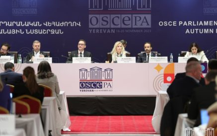 The participants of the OSCE PA Autumn Meeting expressed their concern about the forcible displacement of the Armenians from Nagorno Karabakh and condemned it