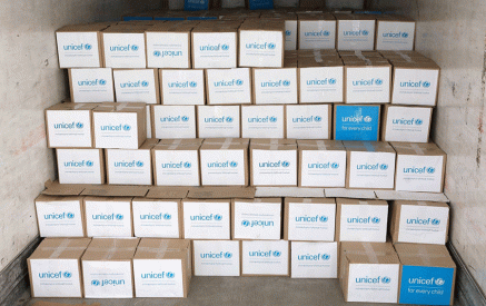 UNICEF dispatched 2,500 food packages to Kotayk region in support of refugee children and their families