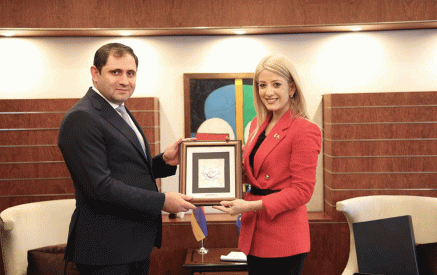 Suren Papikyan held discussions with the President of the House of Representatives of the Republic of Cyprus Ms. Annita Demetriou