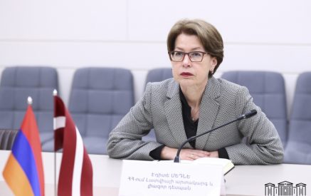 Ambassador of Latvia to Armenia hosted in Parliament