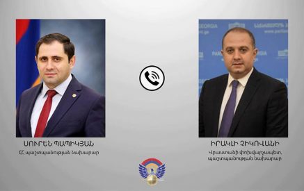 Suren Papikyan and Irakli Chikovani deliberated on the current agenda of bilateral cooperation in the defence sector and forthcoming initiatives