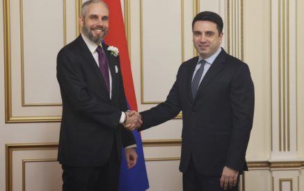 Alen Simonyan and Petr Pirunčík exchanged ideas on the establishment of peace in the South Caucasus, the return of the Armenian captives being held in Azerbaijan