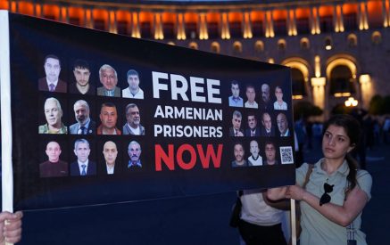 The participants of the torchlight procession expressed their support to the Armenian prisoners imprisoned in Baku