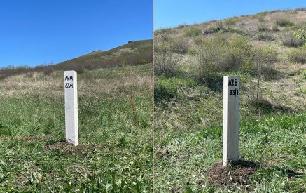The first border territorial sign was installed on the border of the Republic of Armenia and the Republic of Azerbaijan