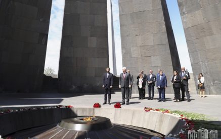 Delegation led by President of the Chamber of Deputies of Luxembourg Claude Wiseler visits Tsitsernakaberd Memorial Complex