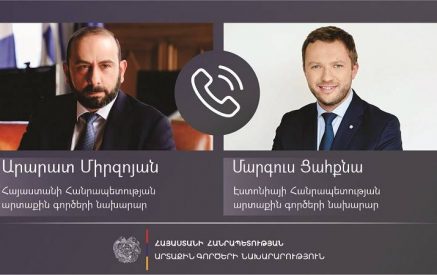 “The framework of cooperation is indeed expanding significantly”-Telephone conversation between the Ministers of Foreign Affairs of Armenia and Estonia