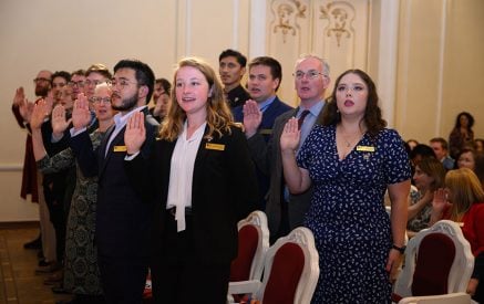 Peace Corps Director Carol Spahn Administers Oath of Service to 21 New Peace Corps Volunteers in Armenia